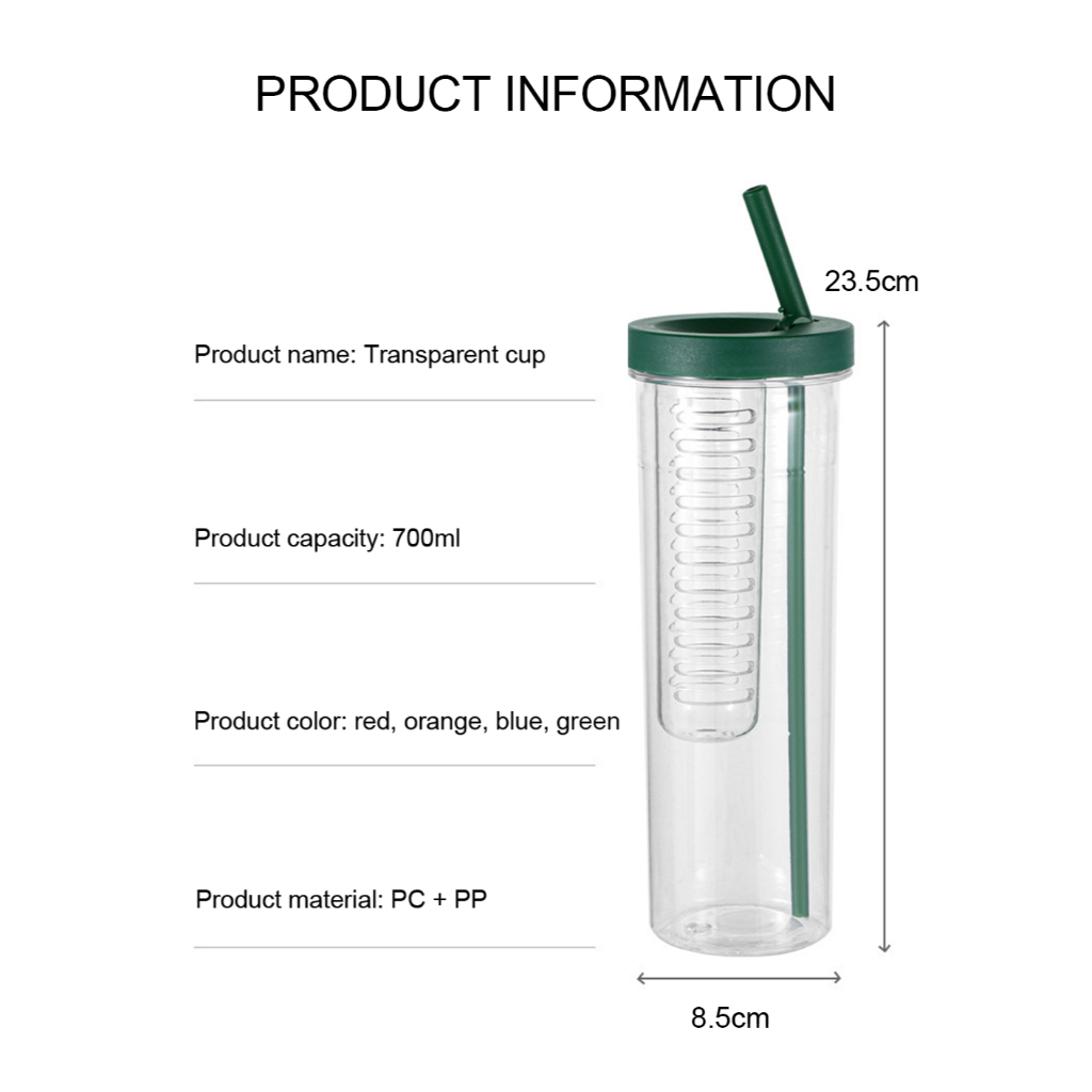 Botol Minum Infused Water 700ml Kode A100 Botol Minum Buah Transparan Tumblr Cup Infusedodel Lipat Botol Jus Minuman