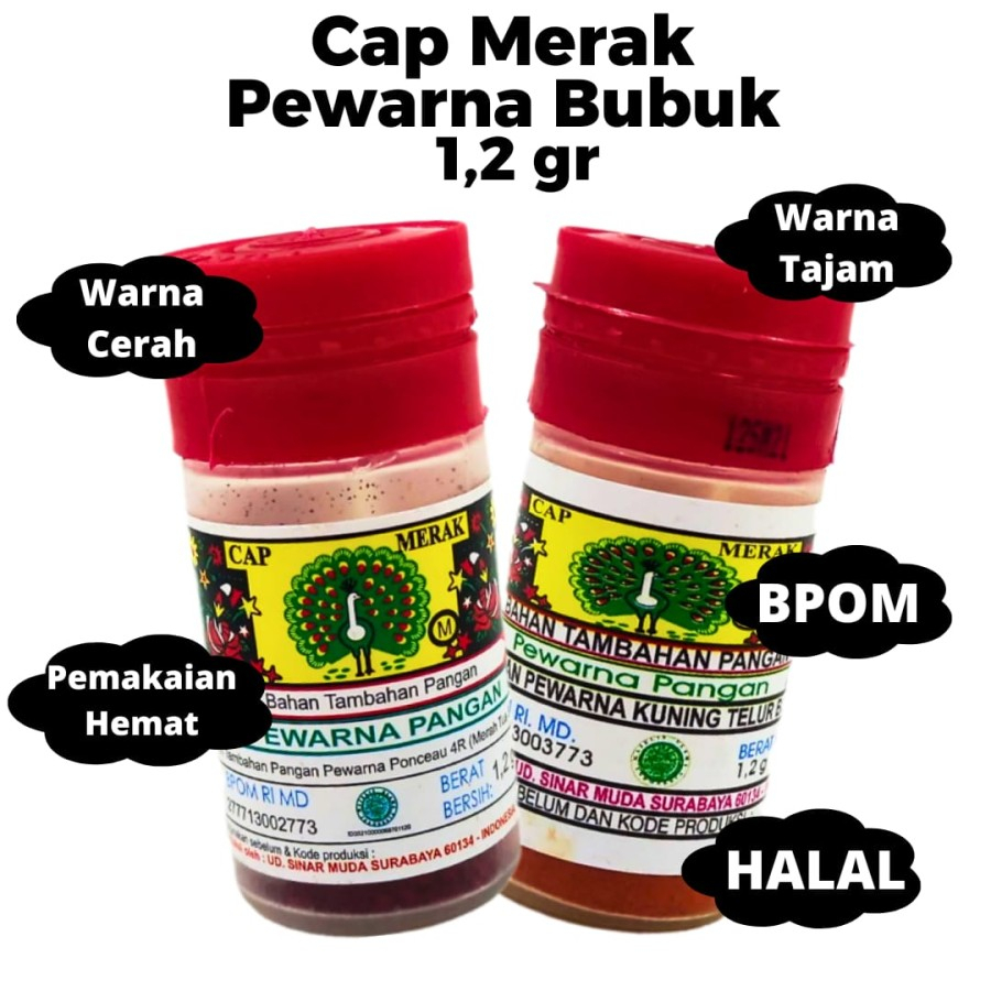 

PEWARNA BUBUK MERAK 1,2 GR