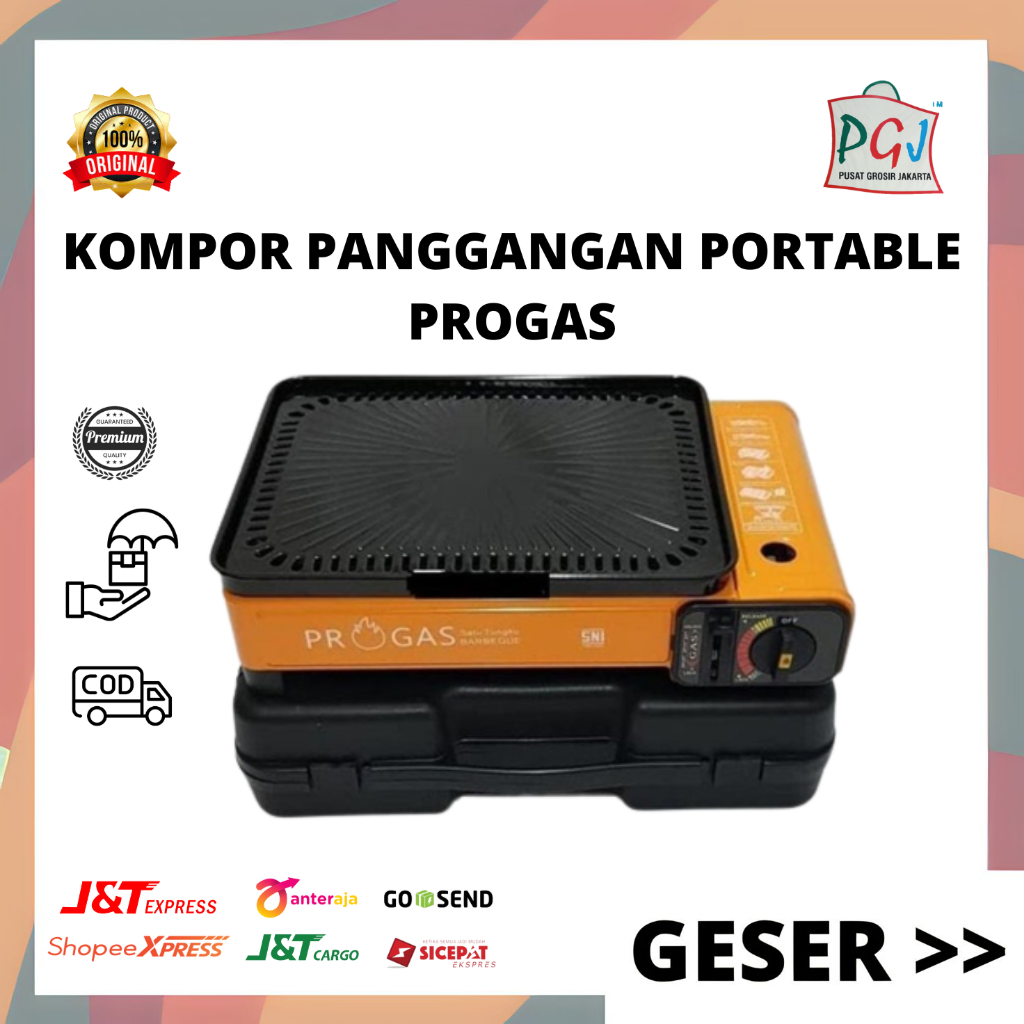 PGJ - Kompor Gas Portable Panggangan BBQ Murah / Kompor Panggangan Sate 1 Tungku 100276 Grill Premiu