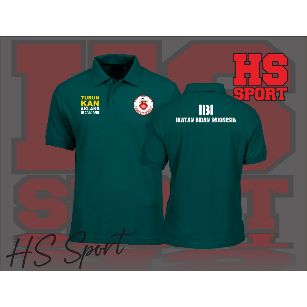 POLO IBI [ IKATAN BIDAN INDONESIA ] - BAJU POLO BIDAN - BAJU POLO KERAH TSHIRT