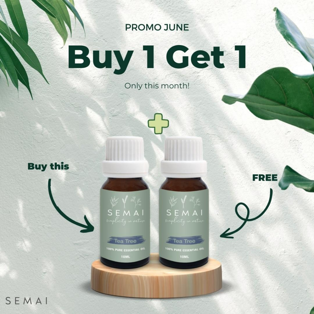 SEMAI Tea Tree Essential Oil Diffuser Aromatherapy Minyak Atsiri