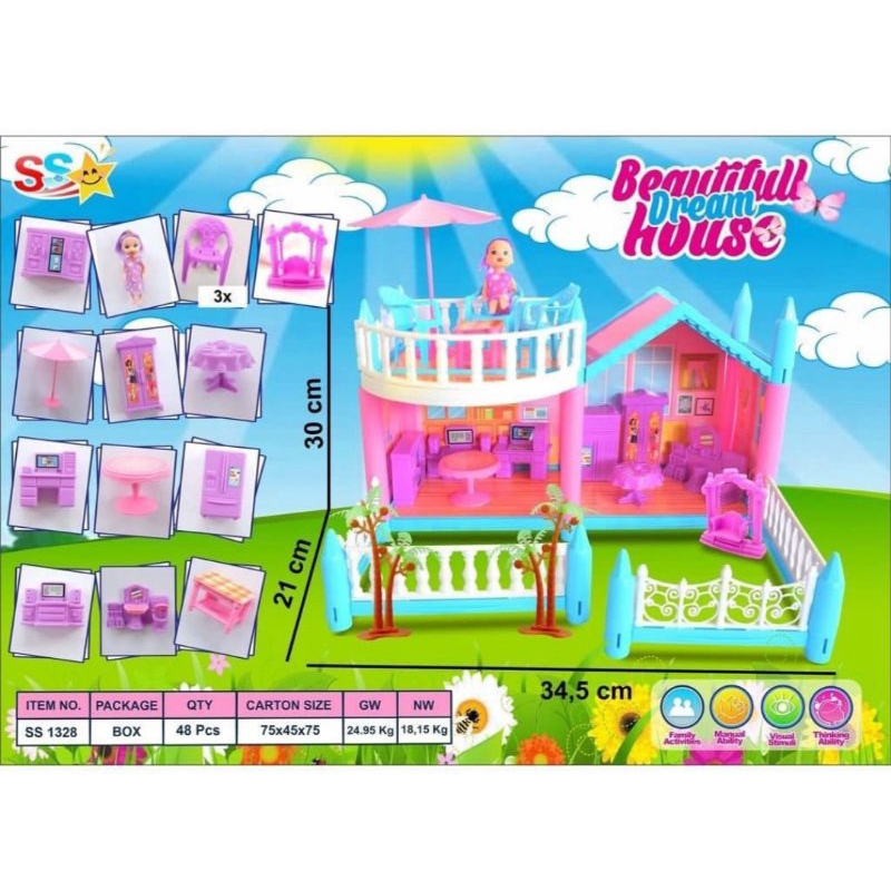 Beautiful Dream House + Barbie mini ~ SS1328