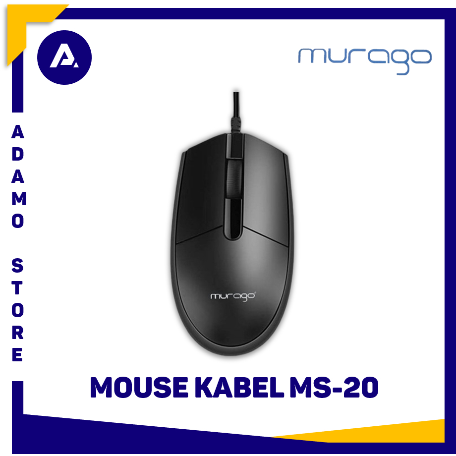 Mouse Murago MS20 Optical USB Mouse Kabel Hitam
