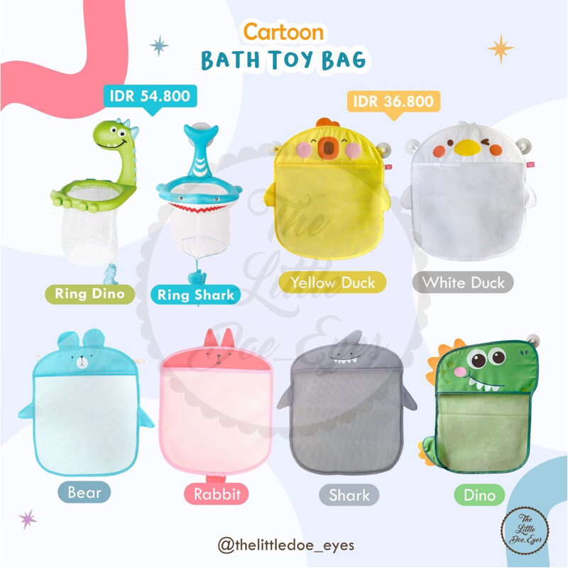 Cartoon Bath Toy Bag Storage Tempat Mainan / Peralatan Mandi