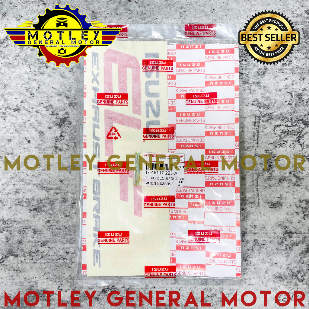 DECAL STIKER STICKER SETIKER ISUZU ELF EXHAUST BRAKE ORIGINAL ISUZU