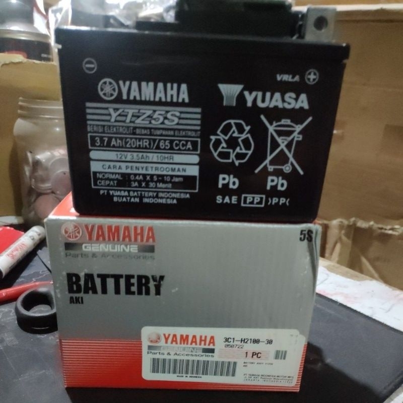 ACCU AKI  KERING YUASA NTZ5S ORI  ATAU ORIGINAL YAMAHA MIO.  SOUL VIXION