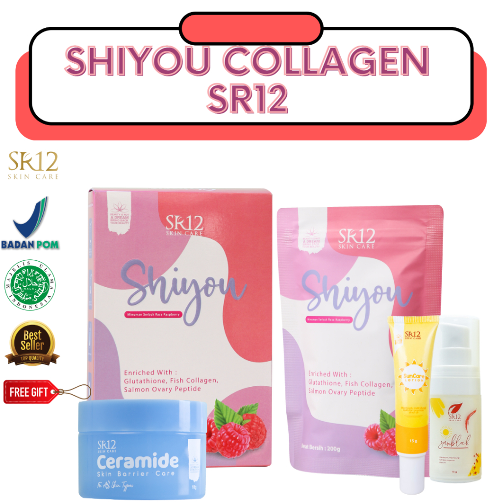SHIYOU COLLAGEN SR12 MINUMAN PEMUTIH BADAN BPOM HALAL MUI