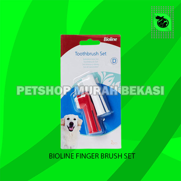 Sikat Gigi Anjing Bioline Tooth Set Finger Brush