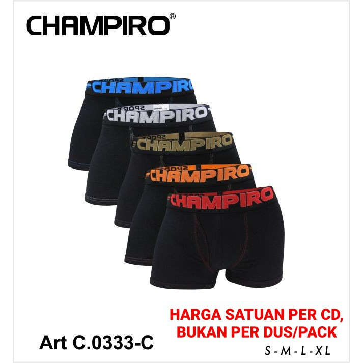 [ 1 BOX ISI 3 ] Boxer Pria Champiro C.0333-C / Celana Dalam Laki Laki PREMIUM CHAMPIRO