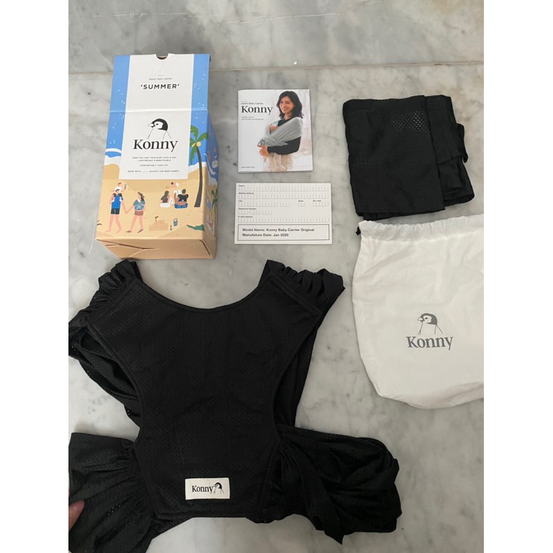 Preloved like New - Konny Baby Wrap Summer Black L Korea