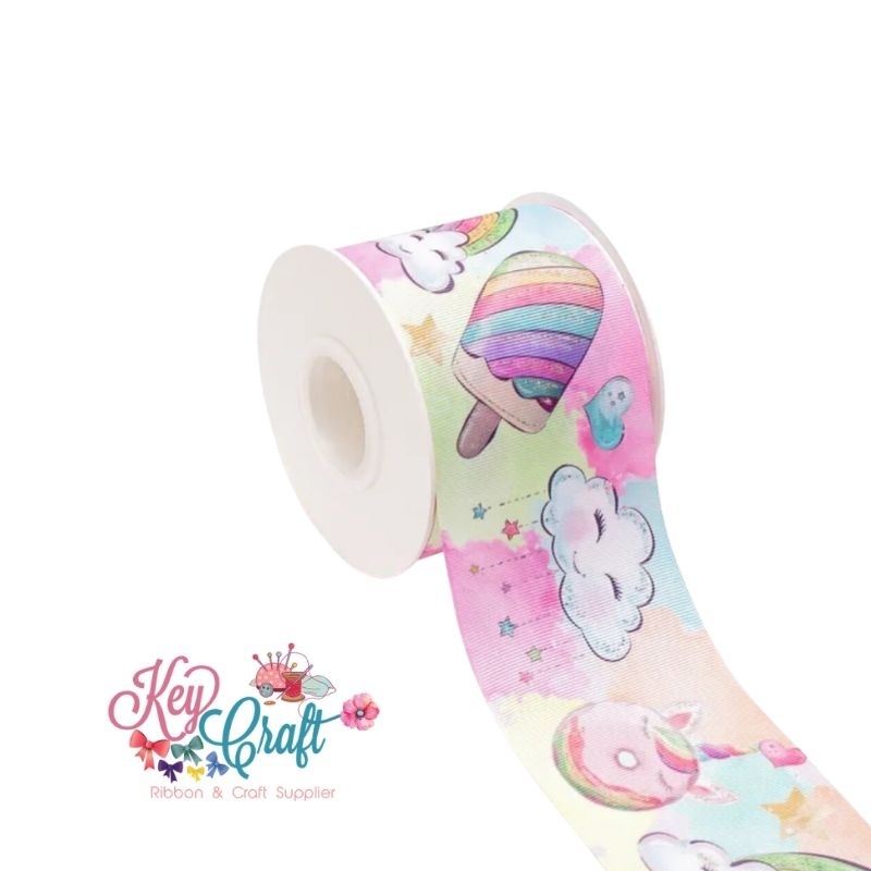 

Pita Grossgrain motif cloud ice cream donut size 3,8cm