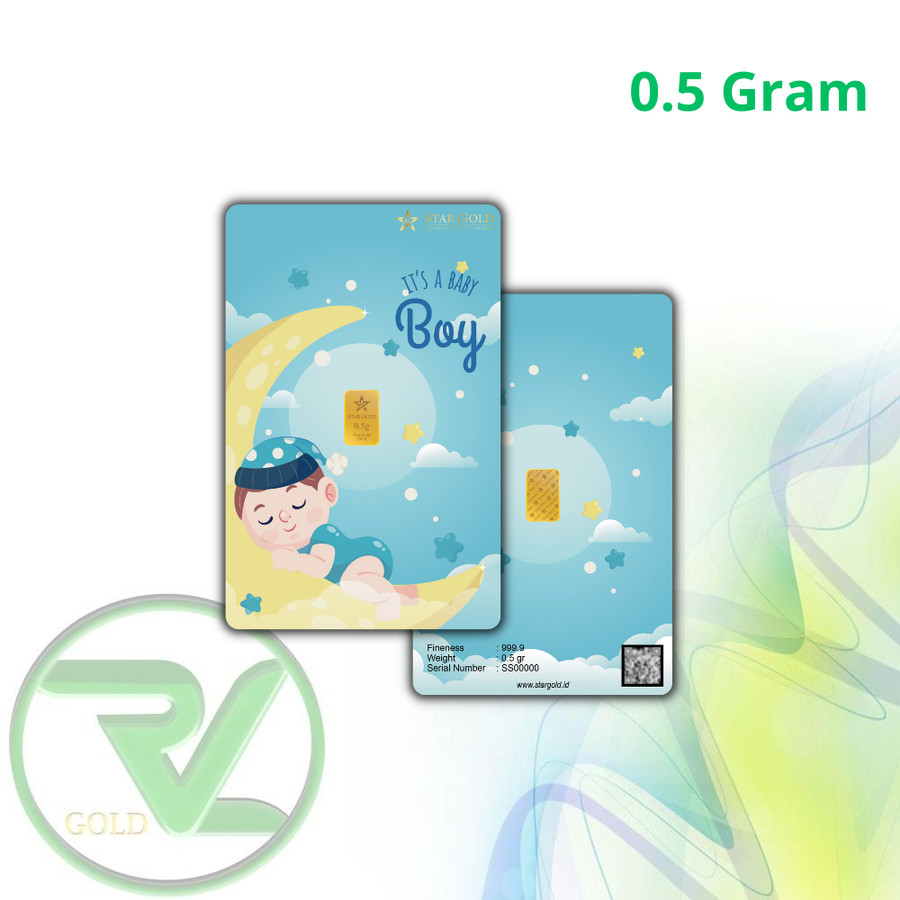 Rvl Gold Logam Mulia StarGold Baby Boy Series 01 0.5 Gram dan 1 Gram