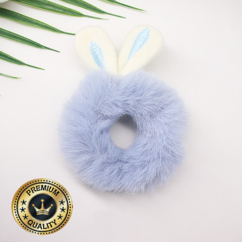 Ikat Rambut Scrunchie Hairband Bludru Model Korea Style Ear Rabbit