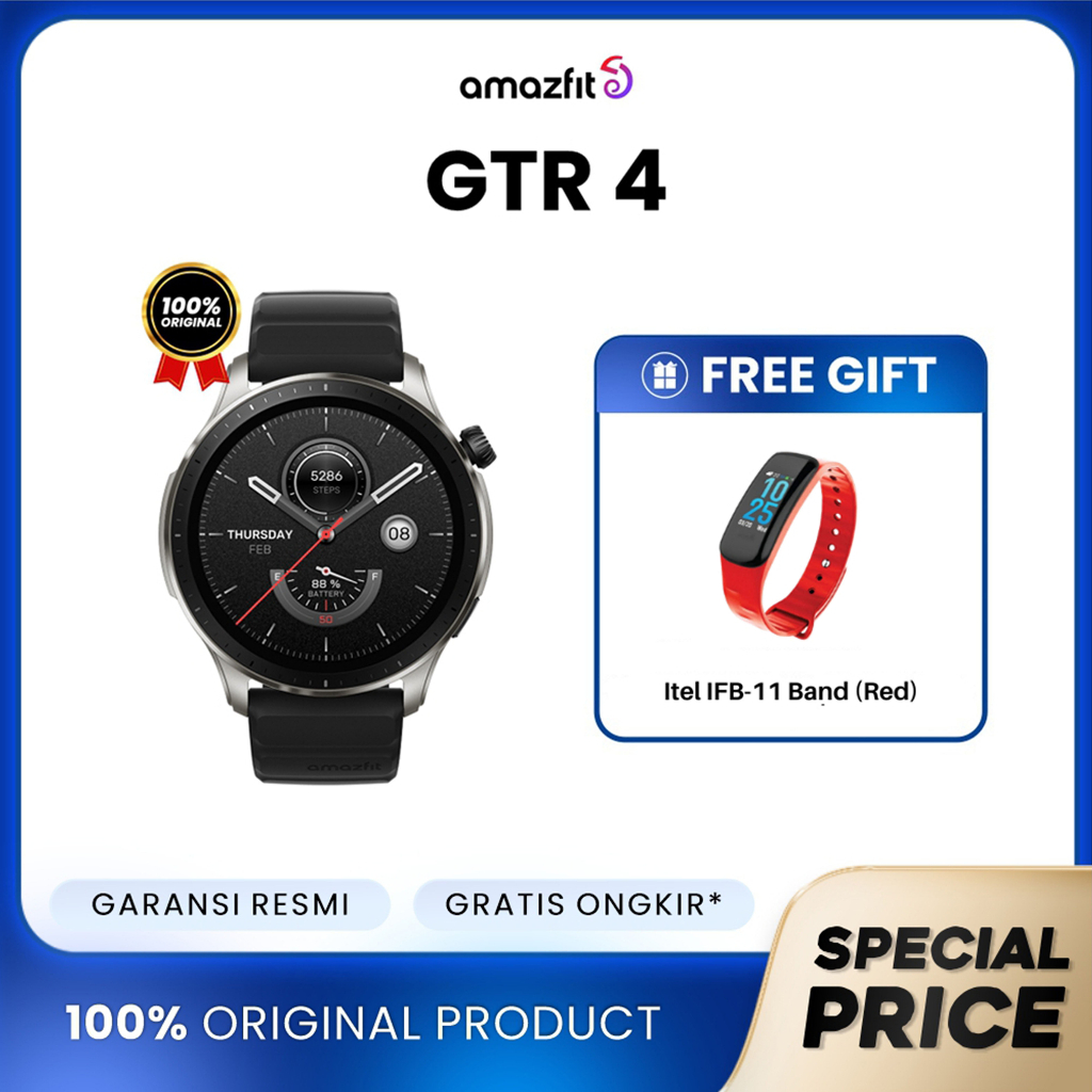 Amazfit GTR 4 Smart Watch for Men Android iPhone, Dual-Band GPS, Alexa Built-in, Bluetooth Calls, 150+ Sports Modes, 14-Day Battery Life, Heart Rate Blood Oxygen Monitor, 1.43”AMOLED Display