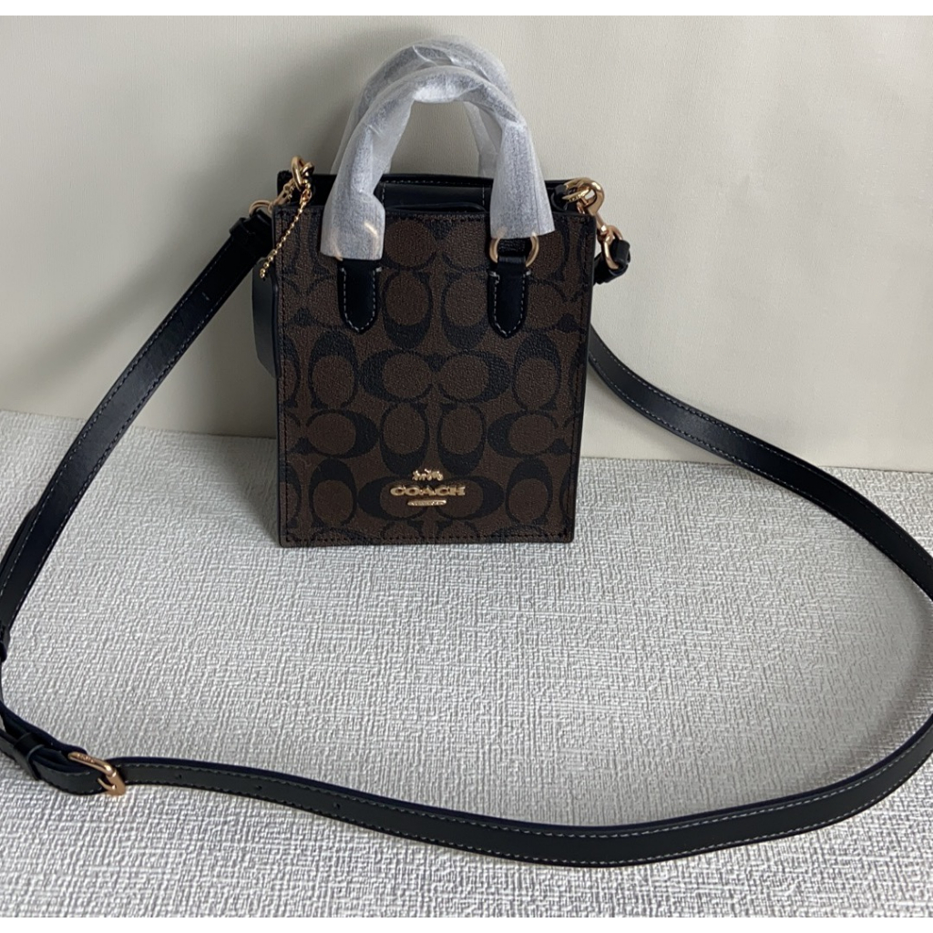 COACH CJ494 494  Original Olay Women's Bag Classic Logo N/S Mini Tote Bag Shoulder Bag Crossbody Bag Handbag Mobile Bag  sjb