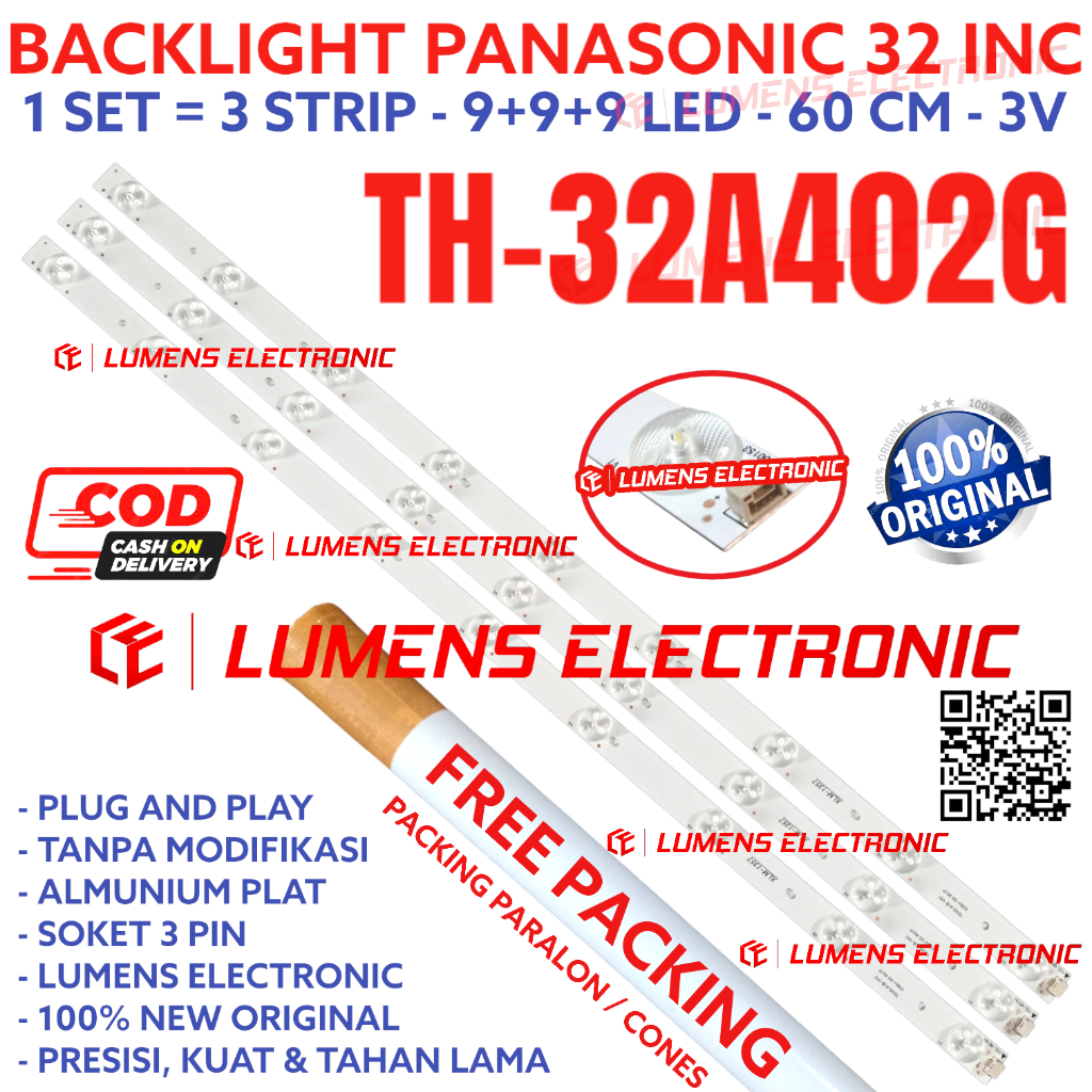 BACKLIGHT TV LED PANASONIC 32 INC TH 32A402G 32A402 TH32A402G TH-32A402G TH32A402 TH-32A402 32A LAMP