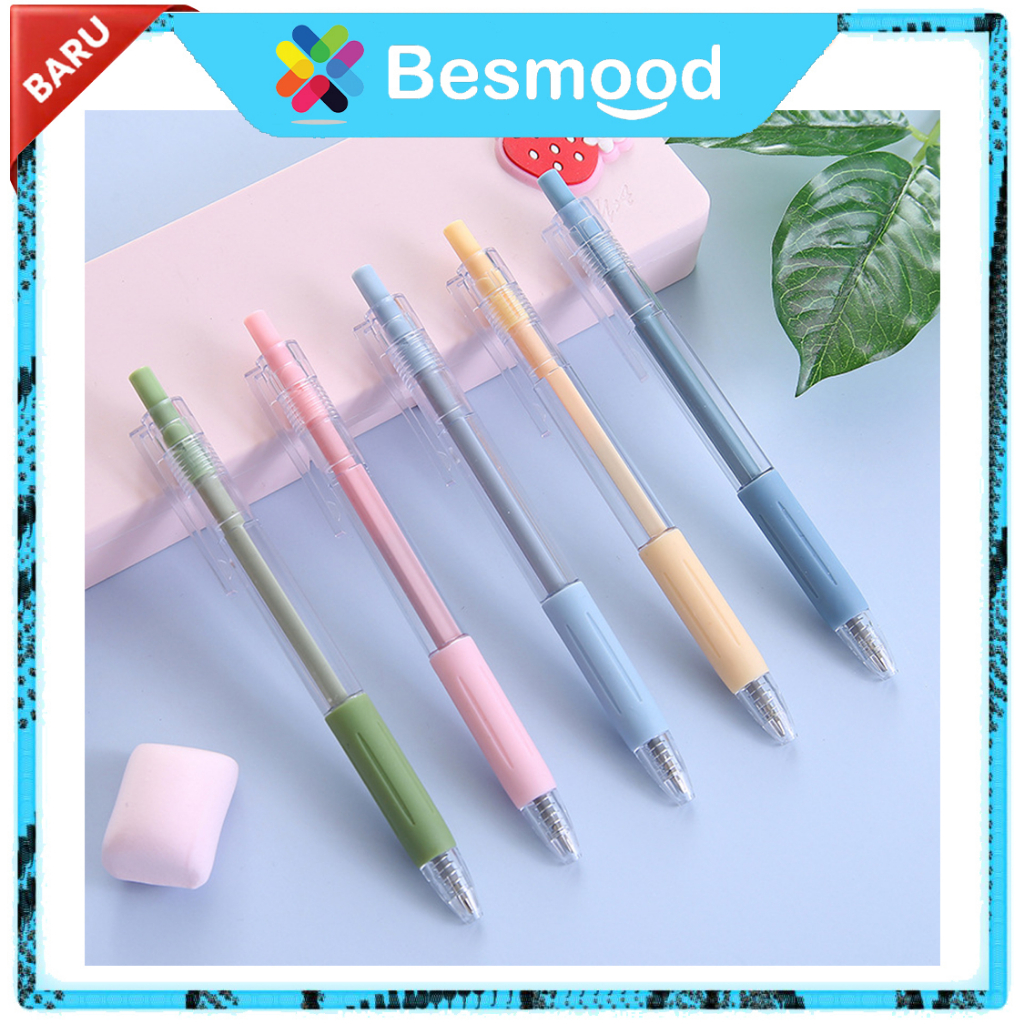 

Besmood Pena Mekanik Pastel 0.5mm Bolpen Pena Pen Alat Tulis Gel Tebal P15