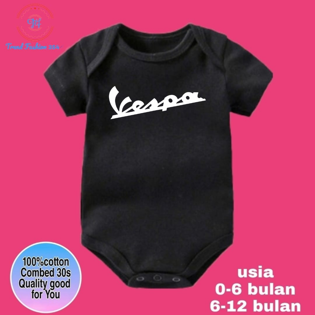 Baju bayi jumper baby VESPA | SCOOTERIOT | KOMUNITAS VESPA MATIC CLASIC LEGEND MOTOR CYCLE karakter 