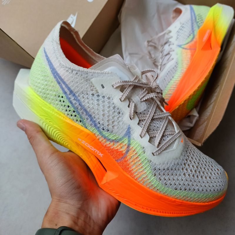 Nike ZoomX Vaporfly Next% 3 Total Orange Cobalt Bliss || sail yellow
