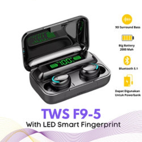 TWS Wireless Earphone Headset Bluetooth 5.0 Earbuds with Mic Charging Box Touch Control Sports Earbud 9D Bass Stereo