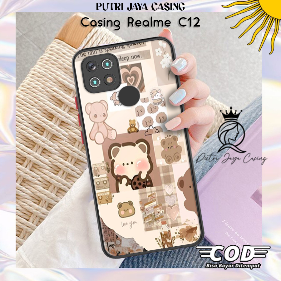 Case Hp Realme C12 casing Realme C12 Motif ANIMEBEAR01 Casing Terbaru Case Karakter Lucu Casing Lucu
