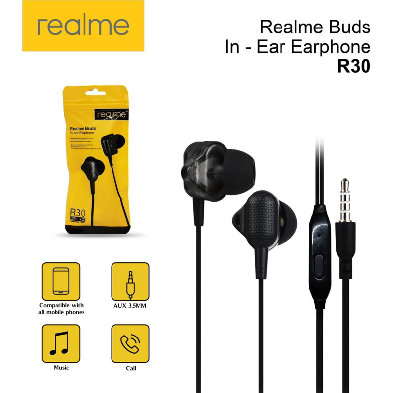 Handsfree Earphone Realme R30