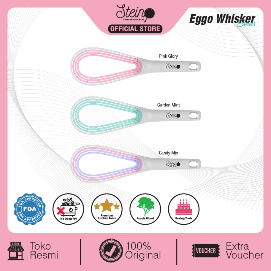 Pengocok Telur Steincookware Eggo Whisk Kocokan Telur Stein Cookware Whisker Adonan Kue Alat Baking EGO Whisk Kocokan Telur