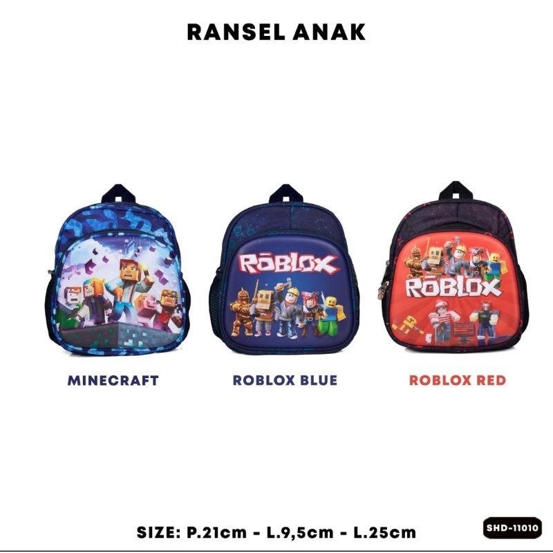 tas anak laki-laki paud/tk roblox