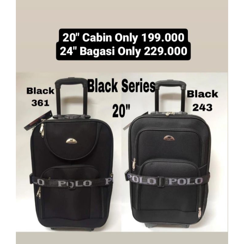 Koper Softcase Bahan Kain Polyester Merk Polo Ukuran 24" Bagasi