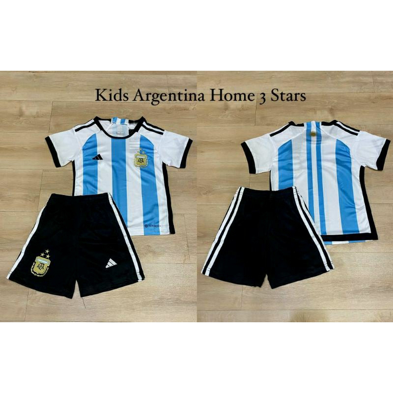 Jersey Argentina Home KIDS Bintang 3