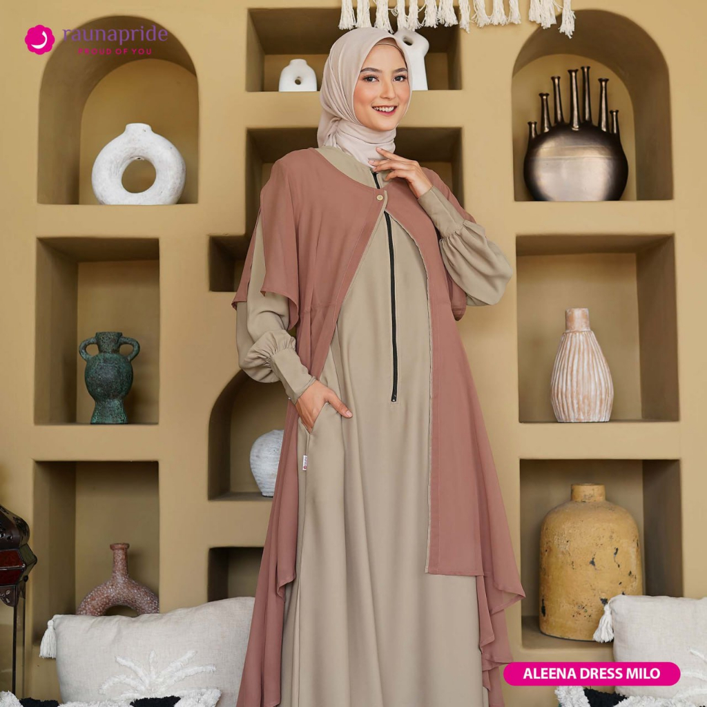 Baju Pesta Gamis Wanita Dewasa / Rauna Aleena - Milo / Fashion Muslim