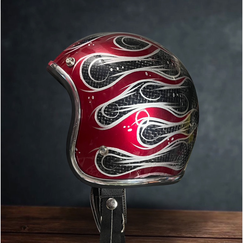 Slimhead 500TX RAW Custom Riot Flame - Helmet Custom- Slimhead Helmet