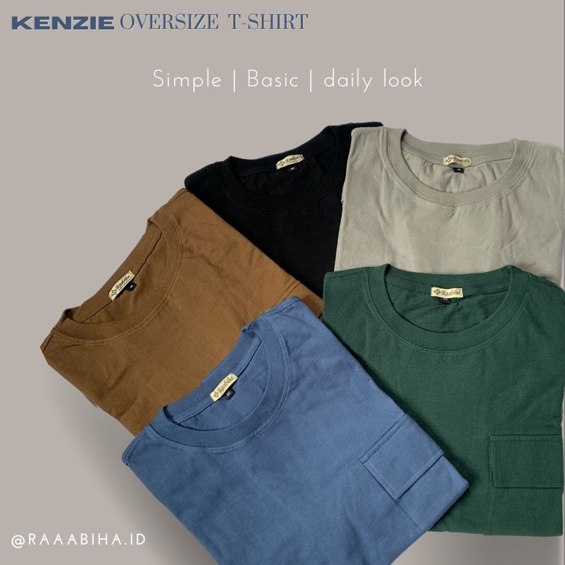 RAABIHA | Kenzie Oversize  Couple Pocket Polos | Kaos couple | Oversize Unisex | Kaos Polos Oversize