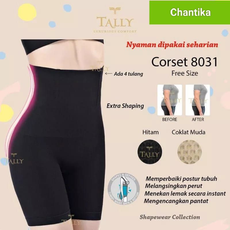 TALLY Cd Korset pelangsing Perut dan Paha 8031 Korset pakai tulang