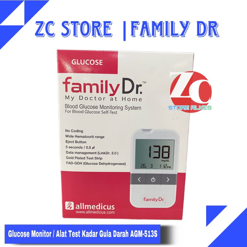 FamilyDr Glucose Strip / Strip Kadar Gula AGM 513S dan ABM 513S