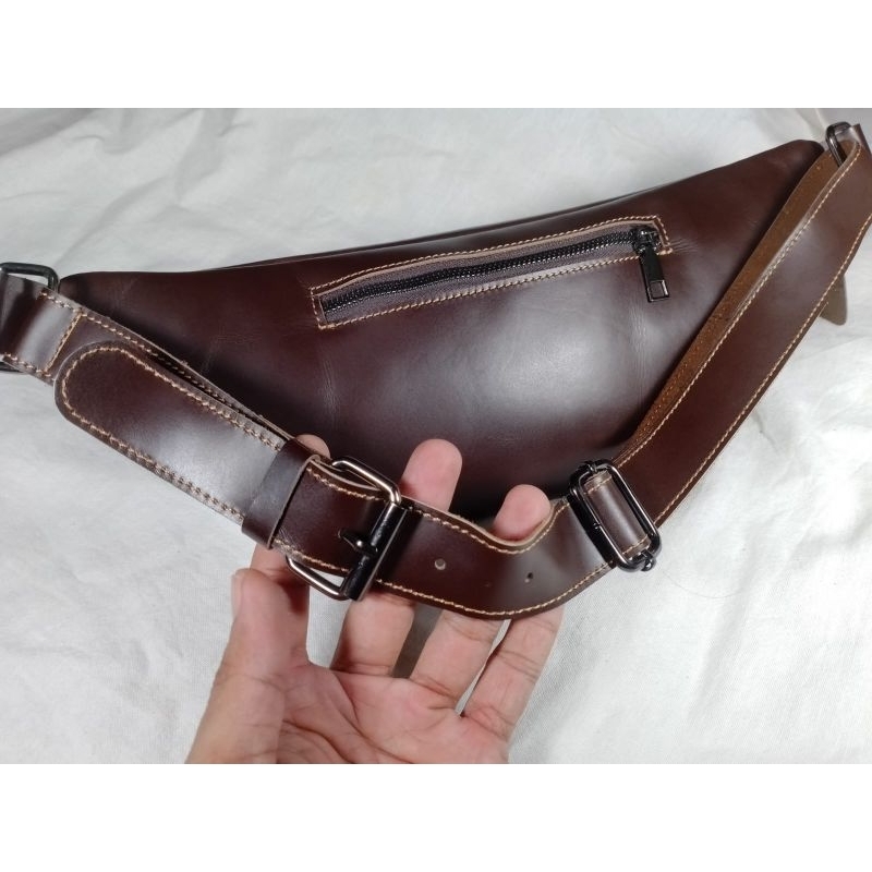 Waistbag Pria Vrc.Leather Full Kulit Sapi Asli