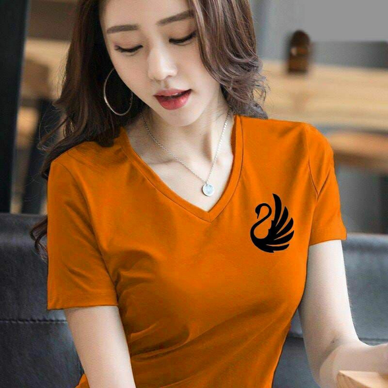 KAOS V.NECK LOGO LENGAN PENDEK