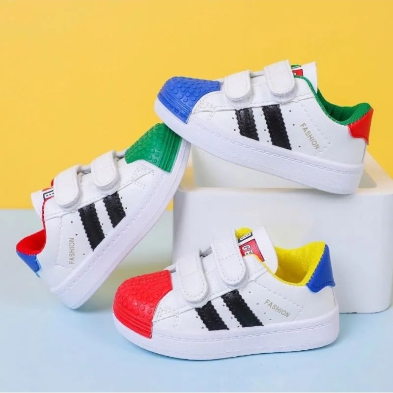 LittleShoes Sepatu Sneaker Anak Laki Laki BLOCK SNEAKER Sepatu Anak Model Strap Size 21-32