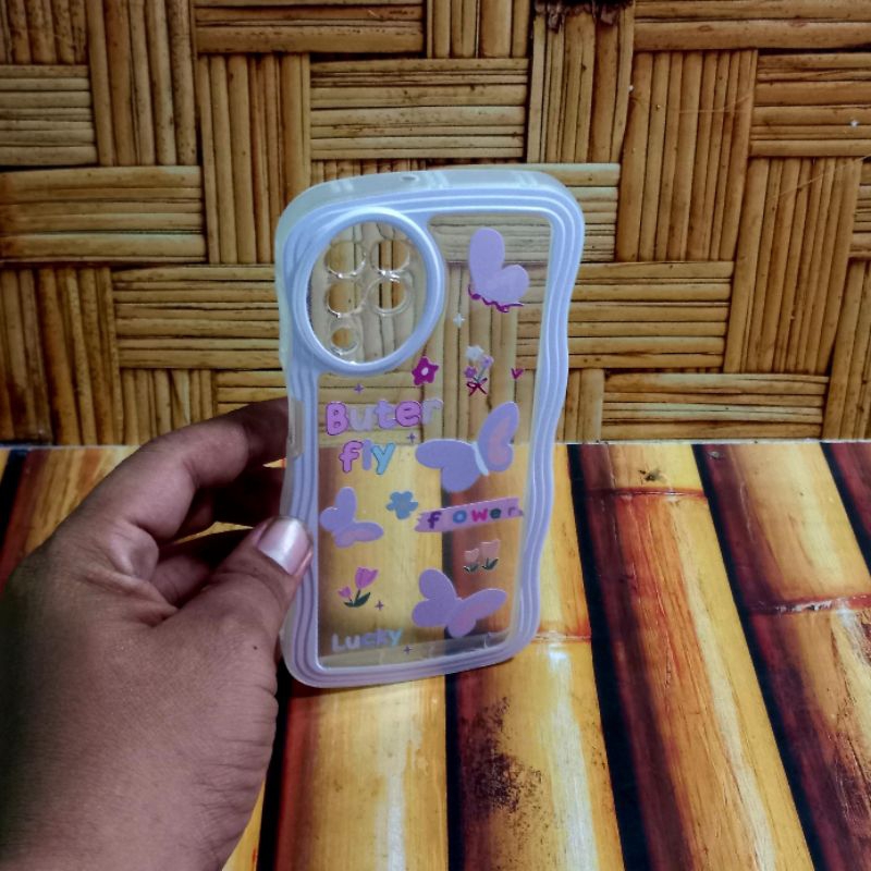 Casing Samsung SM-A225F Case Gelombang Motif Buterfly Samsung A22 4G