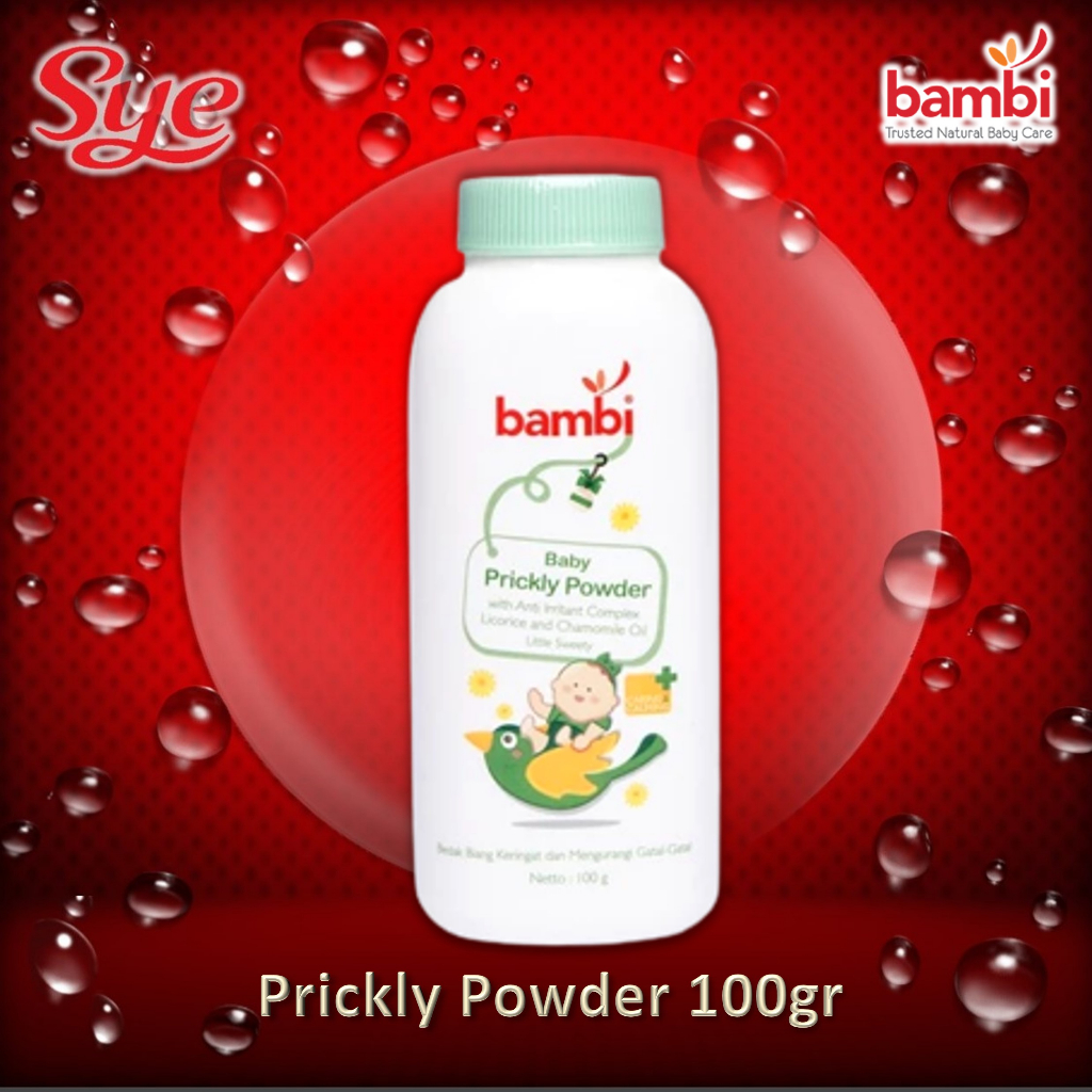 BPOM BAMBI BABY PRICKLY HEAT POWDER / BEDAK BIANG KERINGAT BAYI / BABY POWDER BAMBI