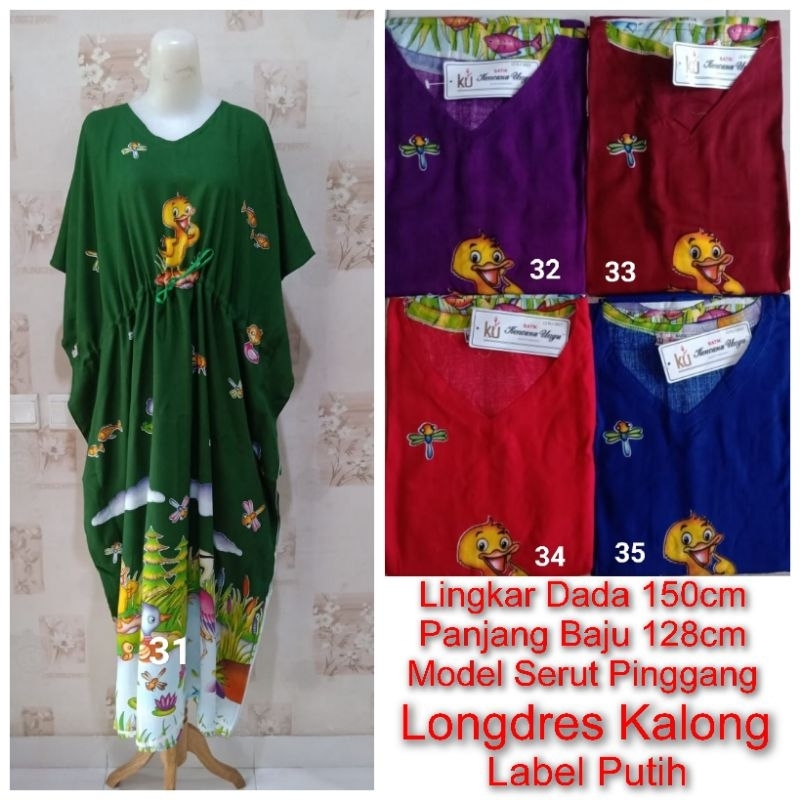 Longdres Kalong LD 150cm Kencana ungu Label Putih (KUP)