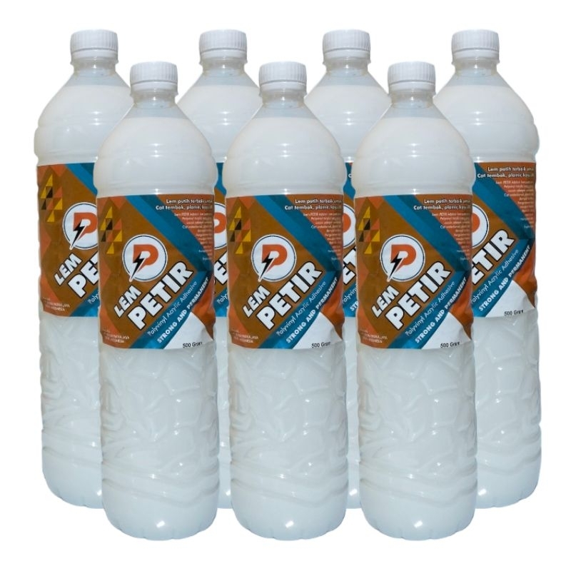 Lem Putih kiloan kemasan Botol / lem PETIR / lem cat tembok / lem kayu  / Lem latex  waterbased