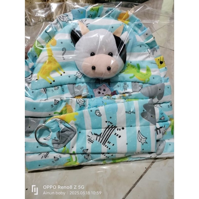 Gendongan Samping Bayi Motif Tambahan Boneka Sapi Terlaris