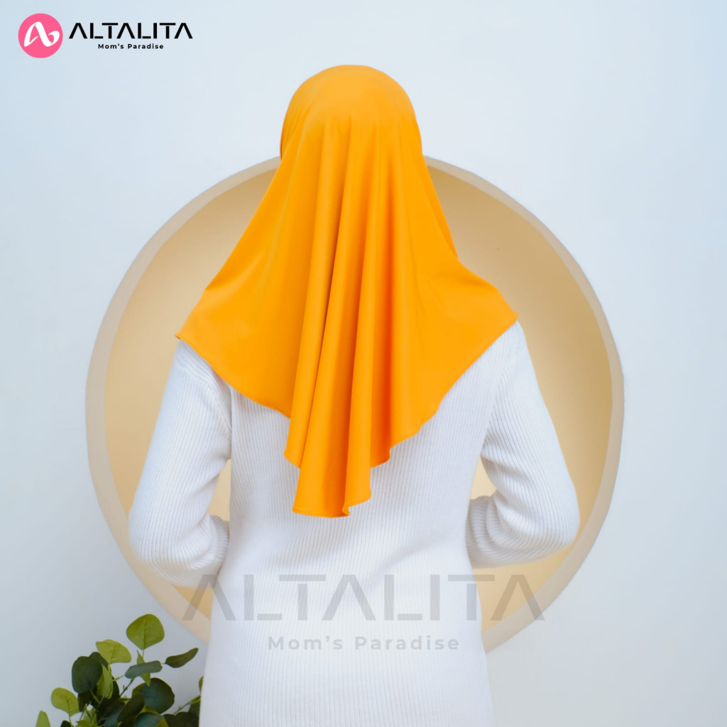 Altalita - Kerudung Bergo Hamidah Penguin Size M Jilbab Instan Qaila Jersey Premium Hijab Sport Menutup Dada Cocok Untuk Sekolah Olahraga Volly Futsal Senam dan Sehari-Hari