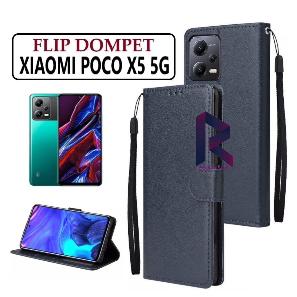 CASE XIAOMI POCO X5 5G FLIP WALLET LEATHER KULIT PREMIUM SARUNG BUKA TUTUP KESING HP FLIP CASE XIAOMI POCO X5 5G