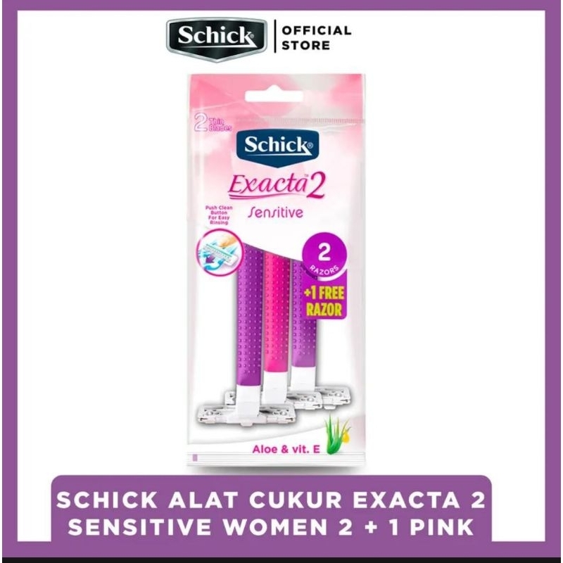 schick exacta2 isi 3 woman/cukuran premium wanita schick isi 3