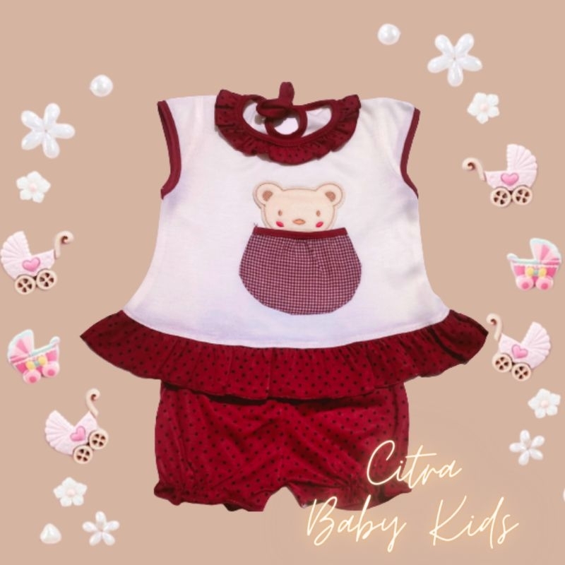 Setelan Bayi Perempuan Baju Baby girl Newborn DRESS PK 351