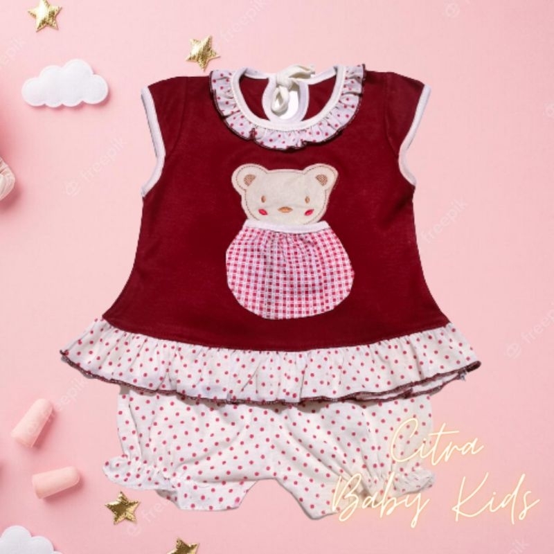 Setelan Bayi Perempuan Baju Baby girl Newborn DRESS PK 351