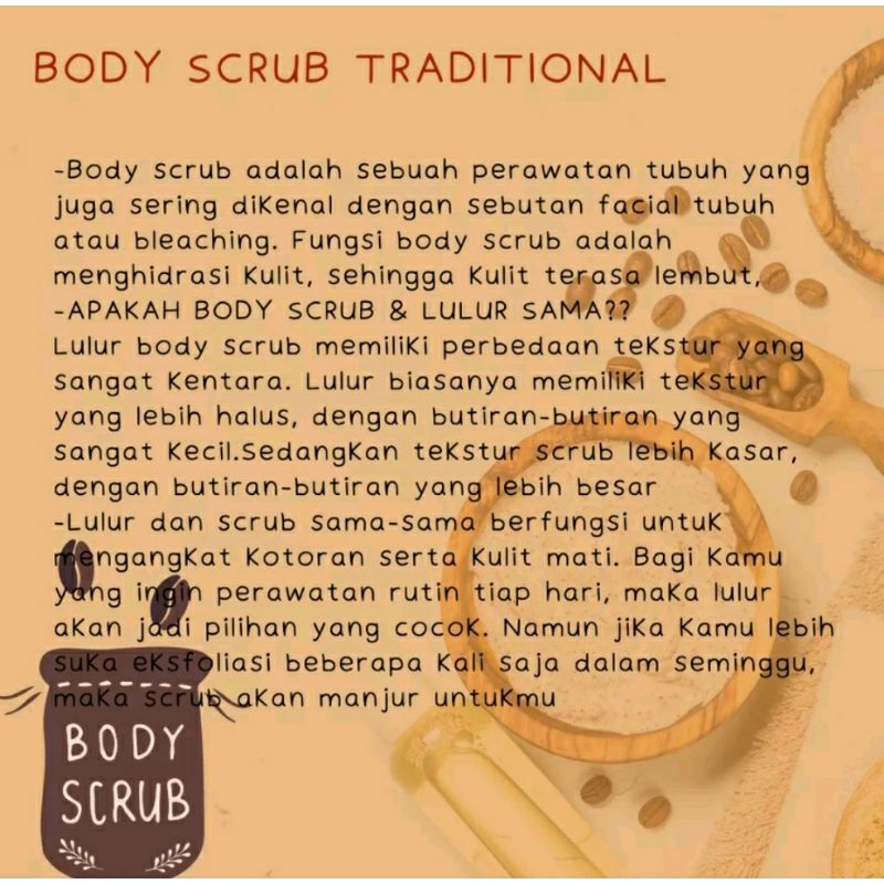 BODY SCRUB ALA SALON | LULUR BADAN BY ACL | 100 ML