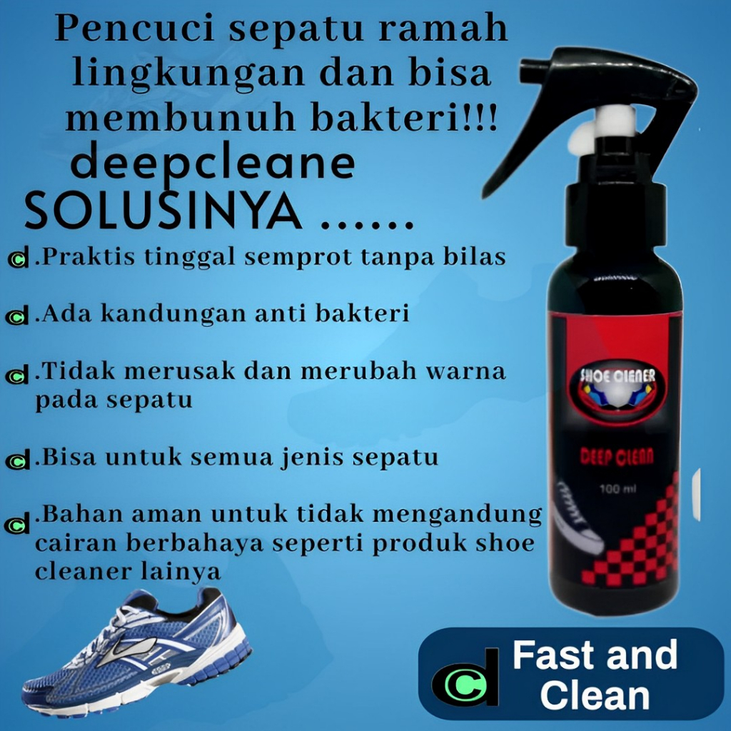 deepcleane stater kit 1 pembersih sepatu pembersih sepatu putih pemutih sepatu sabun cuci sepatu shoes cleaner